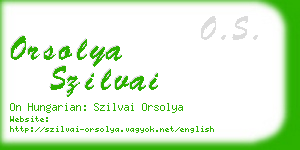 orsolya szilvai business card